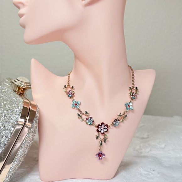 Floral Multicolor Necklace - Picture 3 of 6
